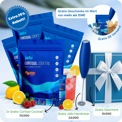 2x Monate Extra Jello Cortisol Cocktail + Gratis Geschenke