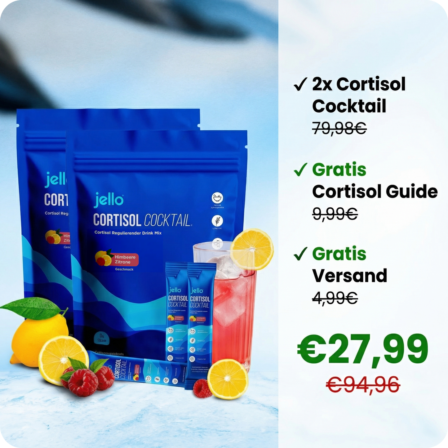 Jello cortisol cocktail